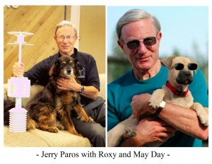 Jerry Paros with Roxy and May
